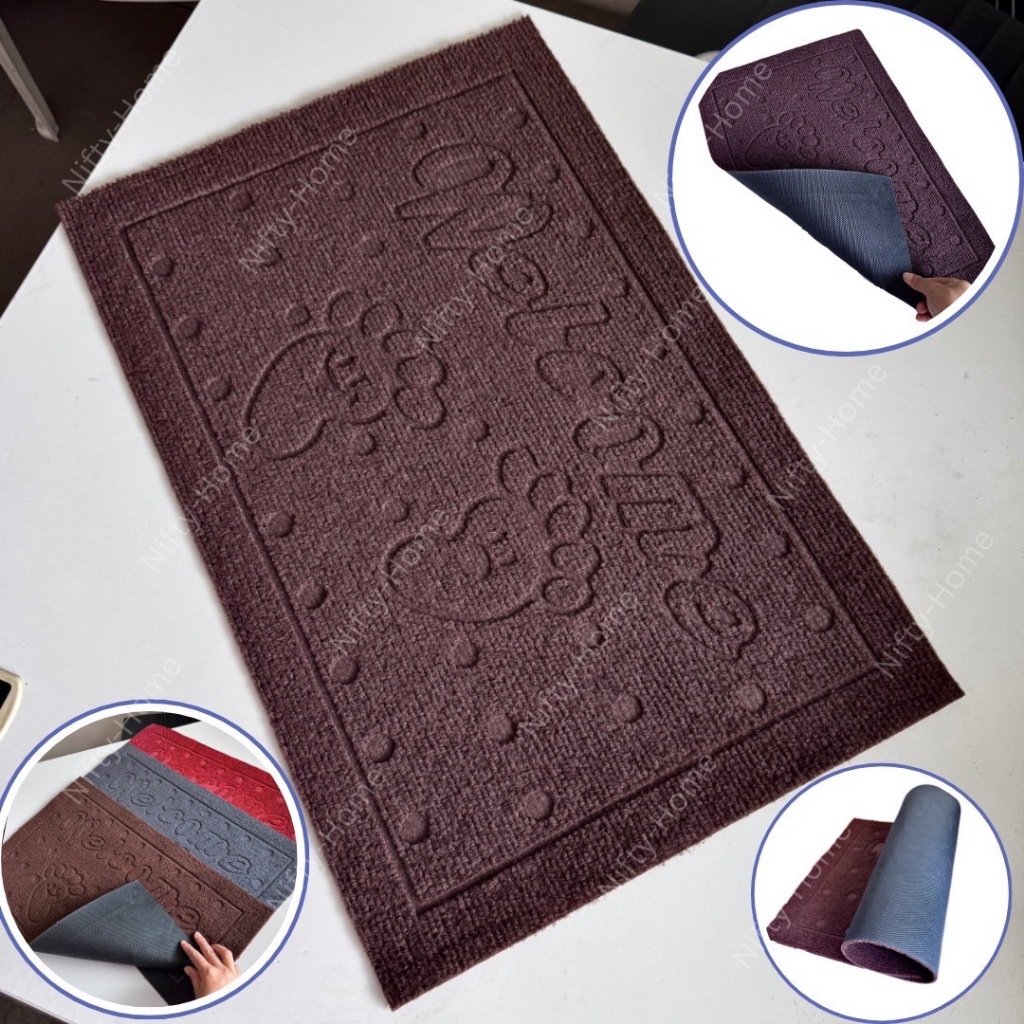 พรมเช็ดเท้า พื้นกันลื่น PVC คุณภาพสูง หนานุ่ม เสั้นใยโพรพิลีนดักฝุ่น - รูปที่ 2