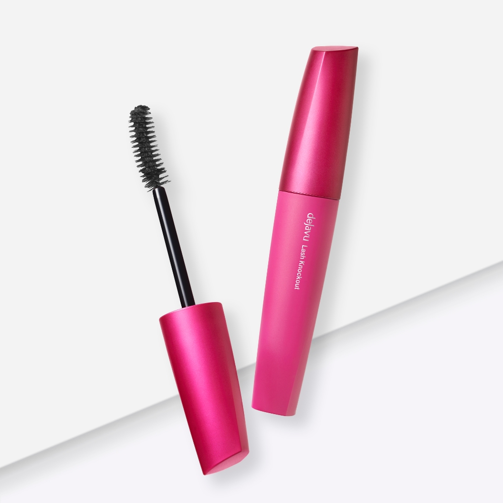 Dejavu Lash Knockout  Extra Volume E1 Black : ลาชน็อคเอ้าท์ มาสคาร่าเนื้อฟิลม์แว๊กซ์ช่วยเพิ่มความหนา