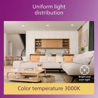 [1 แถม 1]Philips Lighting LED Downlight โคมไฟดาวน์ไลท์ รุ่น Meson Comfort หน้าเว้าลึกถนอมสายตา CRI90 ฝังฝ้าช่องตัด