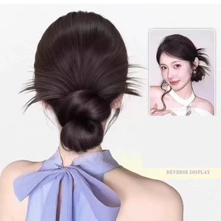 กิ๊บติดผมทรงขี้เกียจสไตล์ฝรั่งเศส กิ๊บมวยผมลอนยุ่งๆ สไตล์เกาหลี ลอนยุ่งๆ ลอนดังโงะ แฮร์พีชผมลอน กิ๊บมวยผม