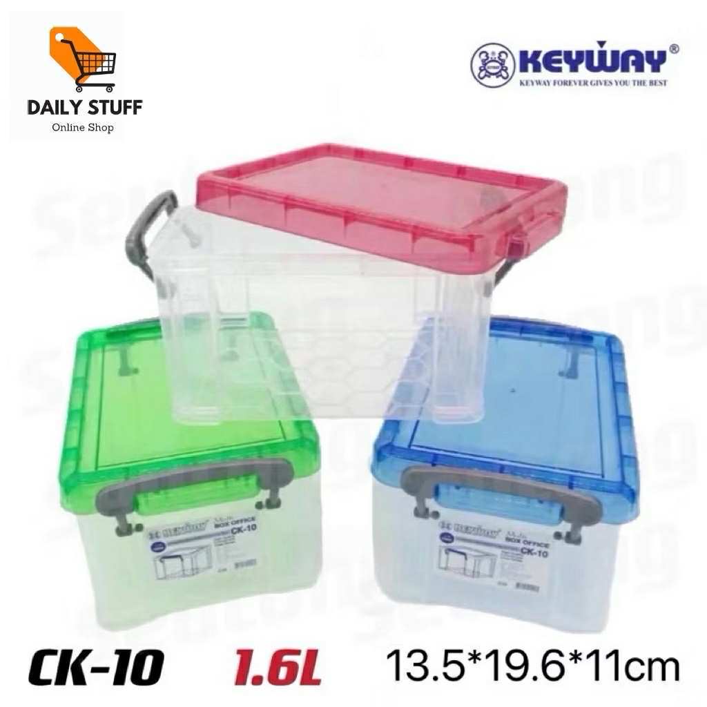 KEYWAY กล่องอเนกประสงค์มีฝาล็อคซ้อนกันได้ รุ่น CK-10 ขนาด ก13.5 x ย19.6 x ส11ซ.ม.(1.6L)