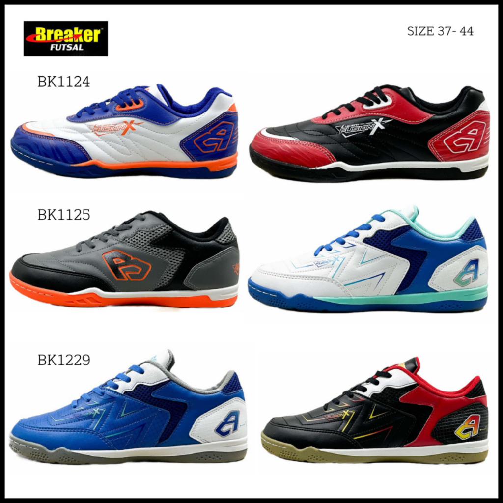 (ตัวแทนจำหน่าย) BREAKER FUTSAL รองเท้าฟุตซอล รุ่น BK1124 BK1125 BK1229(XTBZ)(XART)