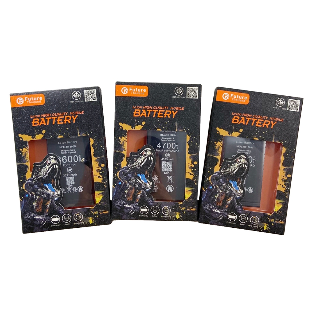 แบตเตอรี่ ประสิทธิภาพสูงจาก Future Thailand สำหรับ iPhone 12 ถึง 14 Pro Max (ไม่แจ้งเตื่อน)