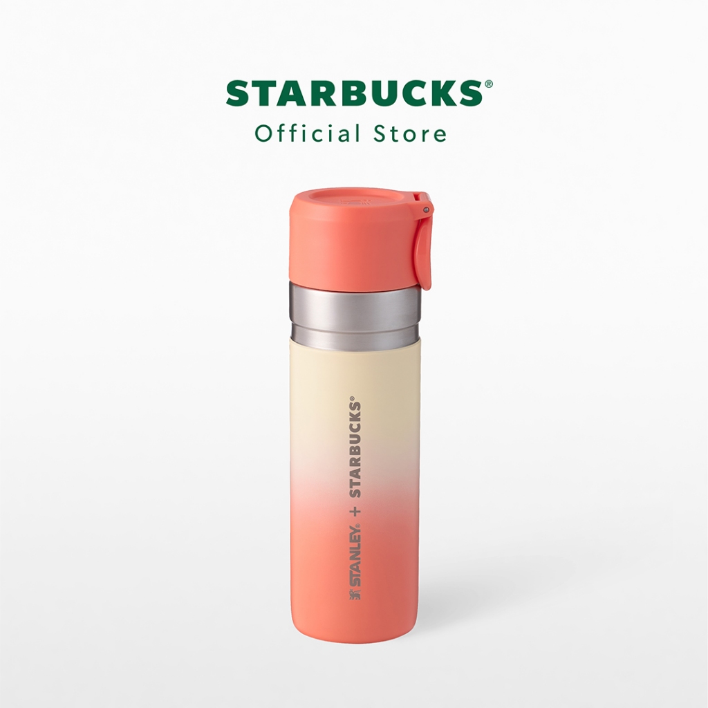 Starbucks သံမဏိ Stanley ရေဘူး 16oz အဝါရောင်နှင့် လိမ္မော် A9001770