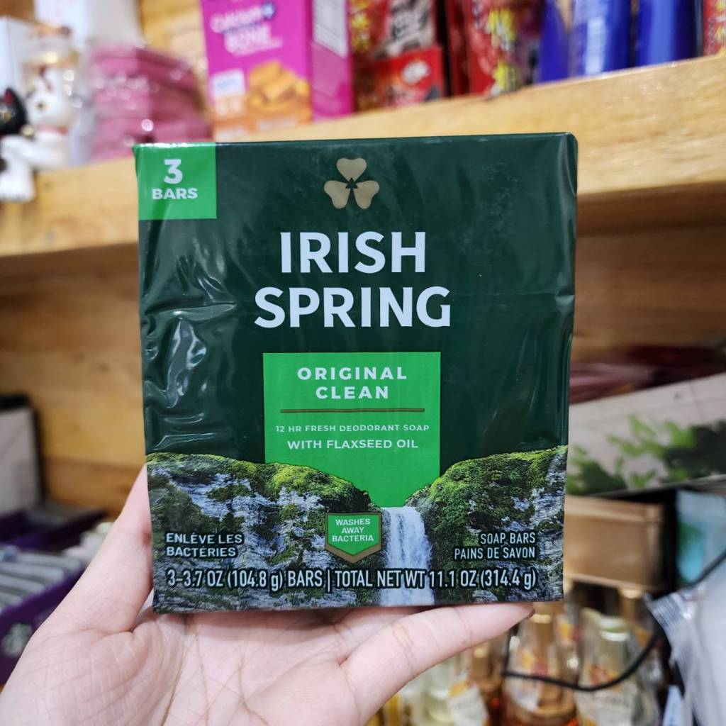 ⭐️พร้อมส่ง⭐️ สบู่ Irish Spring Clean & Scrub Deodorant Soap 340g สบู่