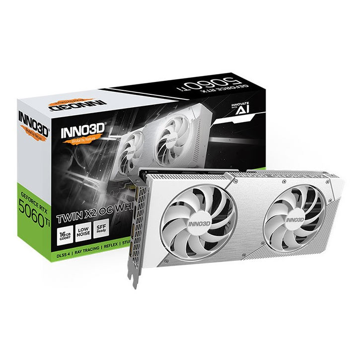 INNO3D GEFORCE RTX 5060 TI TWIN X2 OC WHITE - 16GB GDDR7 (N506T2-16D7X-191073W)