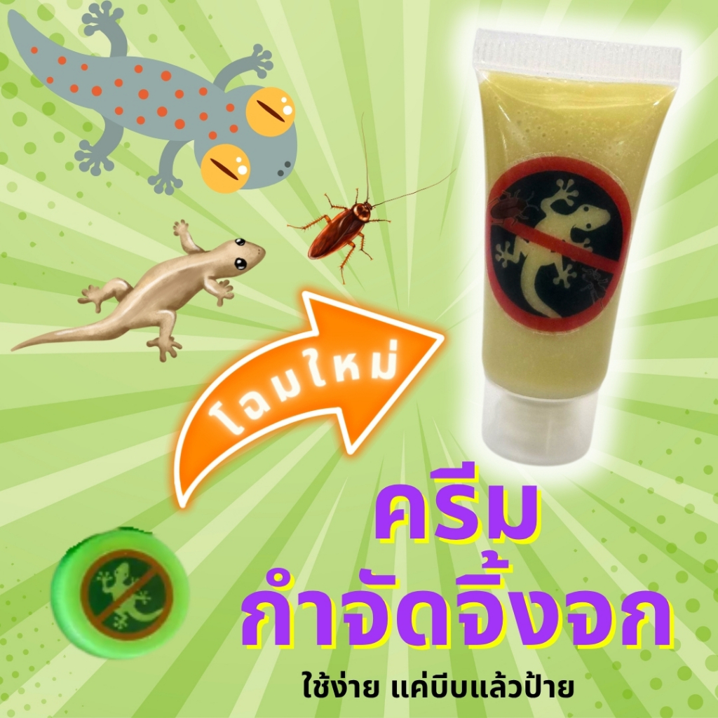 👍สูตรใหม่เข้มข้นขึ้น👍ครีมกำจัดจิ้งจก ตุ๊กแก /ครีมฆ่าจิ้งจก แมลงเลื้อยคลาน