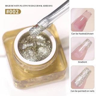 Nawoelite สีทาเล็บเจล เจล silver สีทาเล็บเจล DIY สีเงิน/ทองแชมเปญ เจลลากเส้น 💅🏻 สีเจลเงินแวววาว ตกแต่งเล็บสไตล์เกาหลี