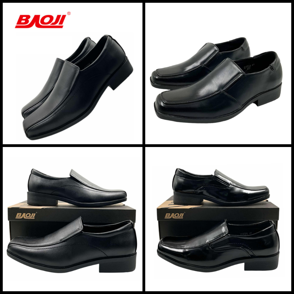 BAOJI รองเท้าคัทชูสีดำ รุ่น BJ8004 BJ8005 และ BJ8007 ไซส์ 39-46