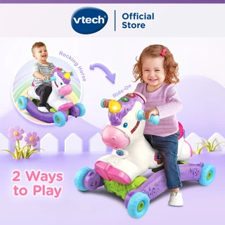 VTech ม้าชิงช้าสะบัด 2-in-1 ขี่ได้ ของเล่นเพลง แสง เรียนรู้ ยูนิคอร์น 80-192300 Unicorn horse
