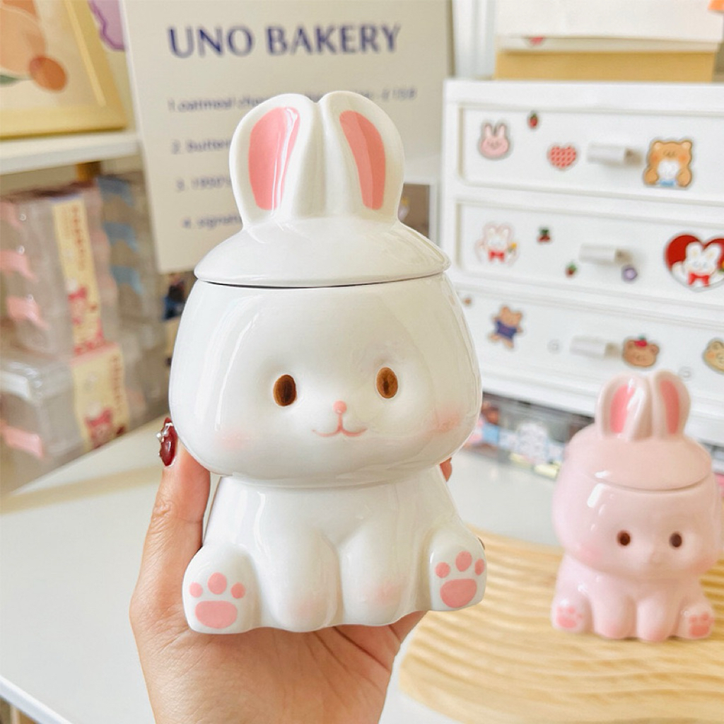 พร้อมส่งจากไทย💖แก้วน้ำ แก้วกาแฟเซรามิคน้องกระต่าย น่ารักมาก - รูปที่ 7