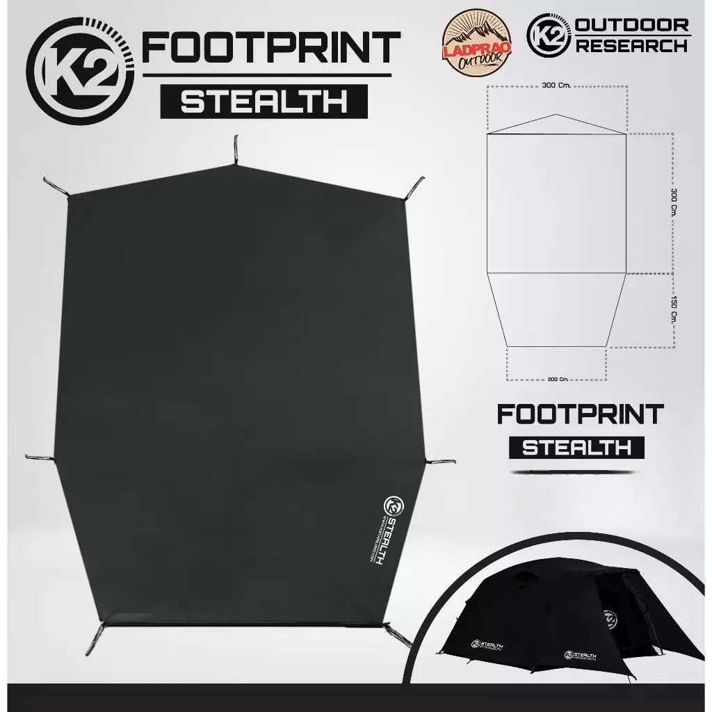 K2 FOOTPRINT STEALTH กราวชีทเต็นท์ตรงรุ่น 6P