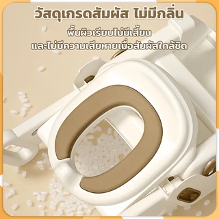 ชักโครกเด็ก บันไดโถส้วมเด็ก ที่รองชักโครกเด็ก บันไดชักโครกเด็ก บันไดปีนชักโครก PU เบาะนุ่ม ฐานกว้าง ปรับร