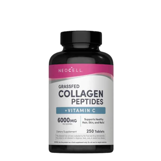 New!! Neocell Grassfed Collagen Peptides + C 6000 mg คอลลาเจน บำรุงผิว ผิวใส 250เม็ด ขนาดใหม่ #499