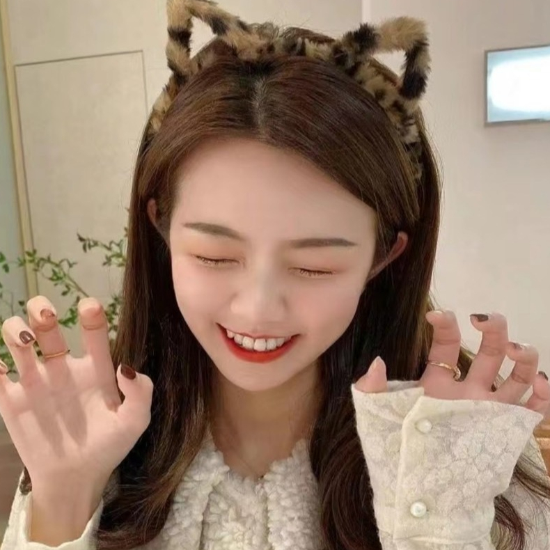 buyplus001 ที่คาดผม หูแมวน่ารัก ผ้ากำมะหยี่ขนนิ่ม สไตล์เกาหลี พร้อมส่งจากไทย Q-146