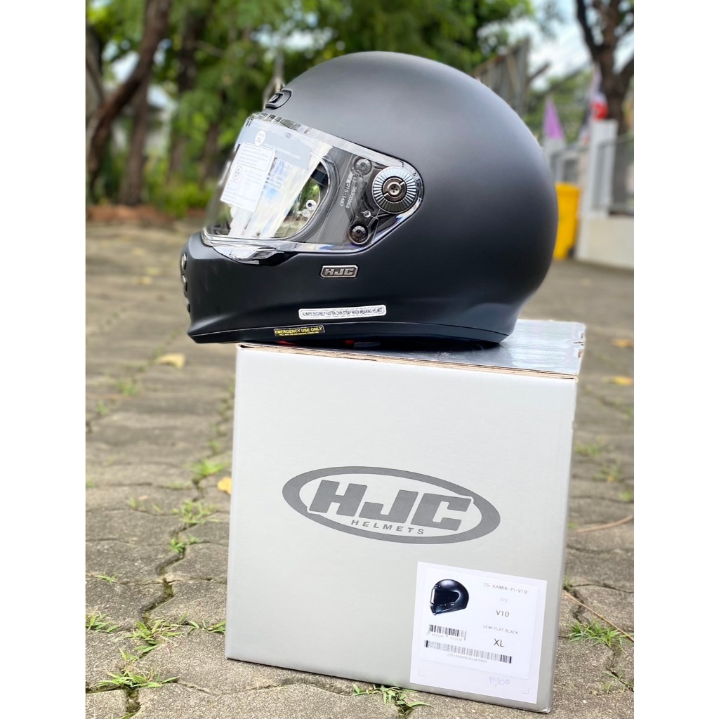 หมวกกันน็อค HJC รุ่น V10 SEMI FLAT BLACK ลุคเรียบหรู✨