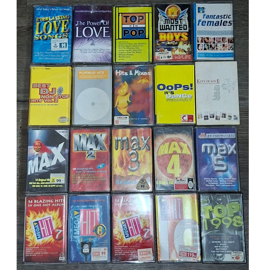 💿เทป/แท้/มือ2 รวมเพลงสากล 🎤MAX 5🎤biggest hits🎤BILLBOARD 2002 PEPSI HIT