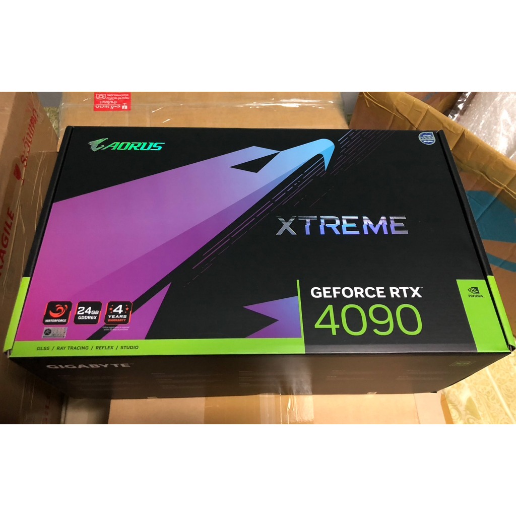 การ์ดจอ GeForce RTX 4090 AORUS XTREME WATERFORCE 24GB GDDR6X ใหม่ ยังไม่ตัดซีลกล่อง มีประกัน