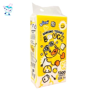 [เซท 2 ลัง] JAXX B.DUCK แจ๊กซ์ กระดาษทิชชู่เช็ดหน้าแขวน ห่อ1300แผ่น หนา4ชั้น