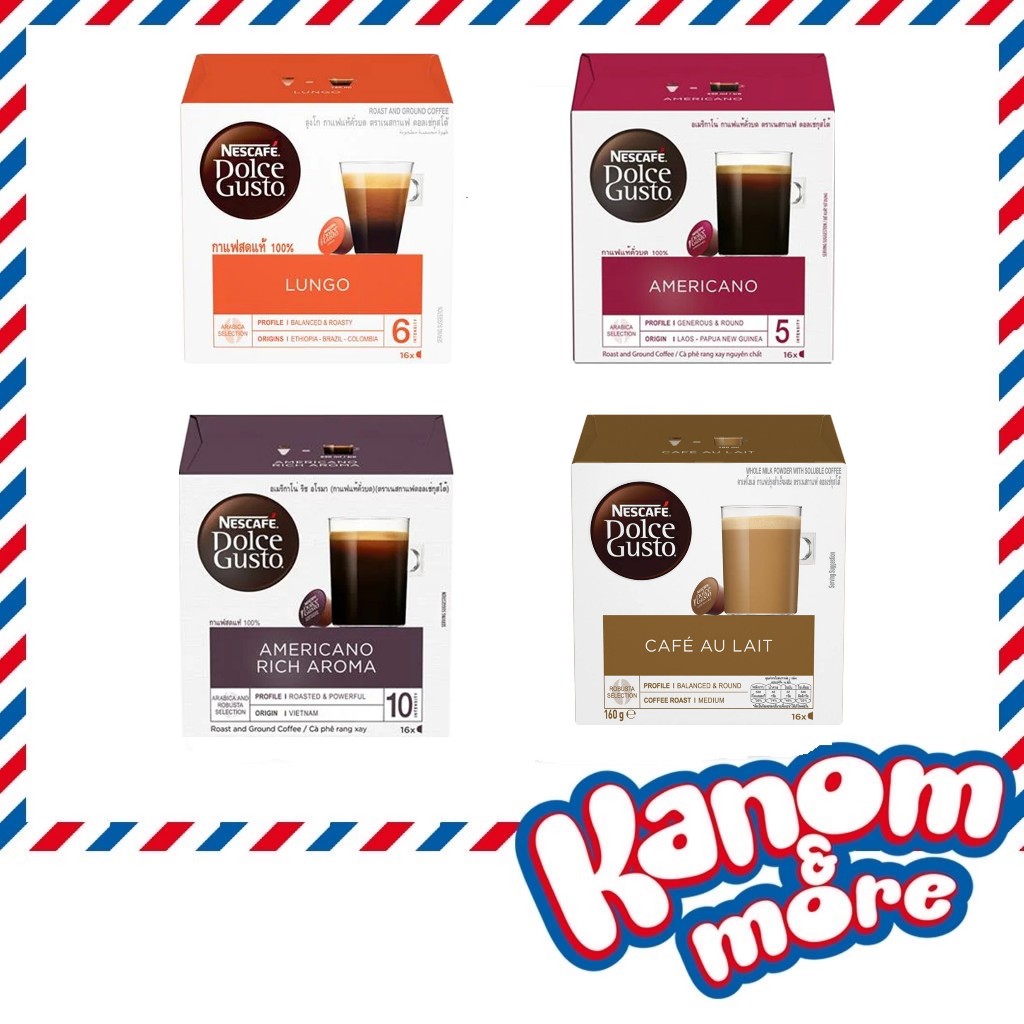 ☕️[Exp:9/2026]☕️ Nescafe Dolce Gusto กาแฟแคปซูล 1 กล่อง 16 แคปซูล (Dolce gusto compatible)