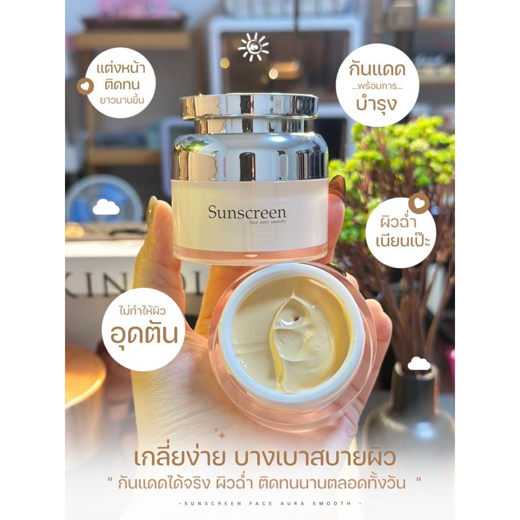 กันแดดหน้าเนียนฉ่ำ(แพ็คเกจใหม่)กันแดดเนื้อน้ำแร่Spf50pa+++