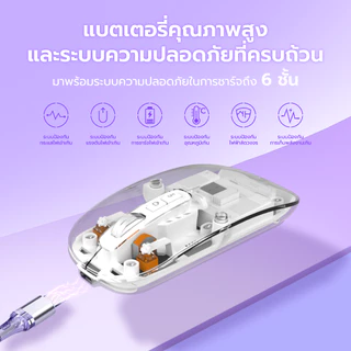 ZTEC ZMO1316 เมาส์ เมาส์ไร้สาย เมาส์บลูทูธ Bluetooth 2.4G mouse wireless ปรับ DPI 800-1600 - 12M