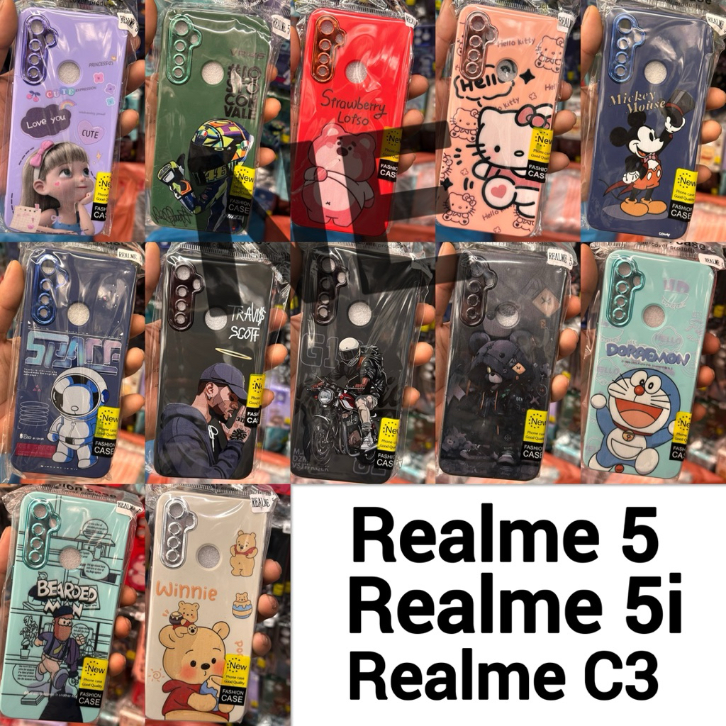 CASE เคส📲 Realme5-Realme5i-Realme C3-Realme6i-Realme9i.5gกำมะหยี่ ลายการ์ตูน