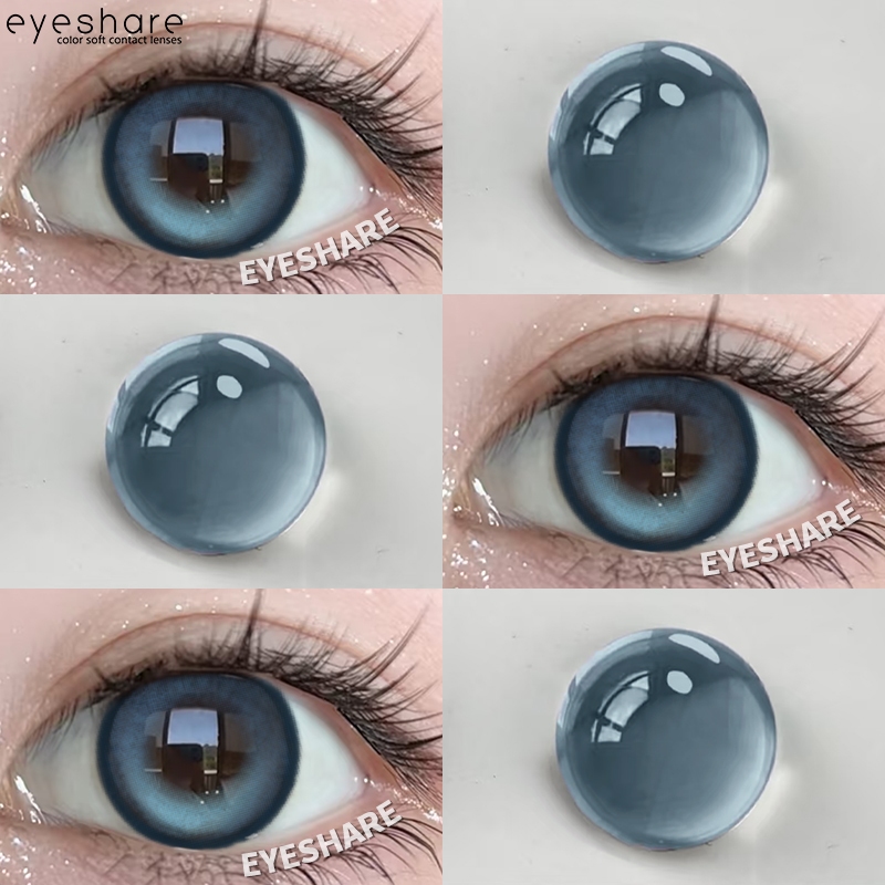 Eyeshare แว่นตาสายตาสั้น{เกรด -1.00~-6.00} 💧BUBBLE Series💧Blue Brown Gray คอนแทคเลนส์ Big eyes 14.5m