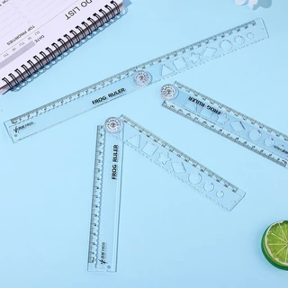 ไม้บรรทัด ไม้บรรทัดพลาสติกใส（ไม้บรรทัด30CMพับได้/มุมปรับได้ ）มี15CM/20CM/30CMให้เลือก (ราคาต่อ/ชิ้น)