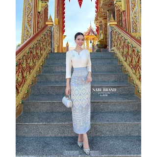 Nabi ชุดผ้าไทยแฟชั่นใส่ไปวัดทำบุญ