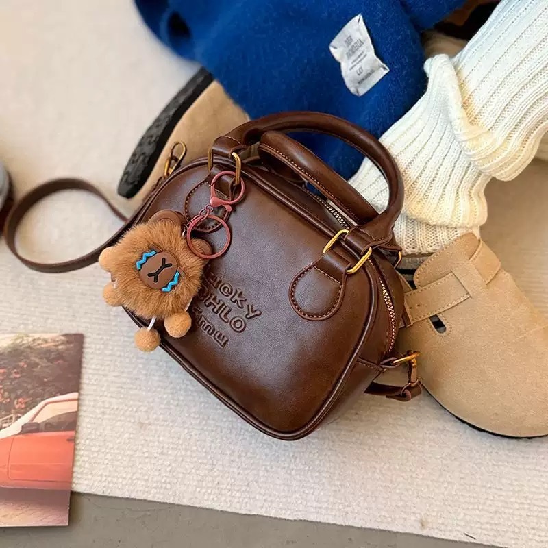 (A204) กระเป๋าถือ สะพาย Crossbody สไตล์เกหลี หนังมันเงา
