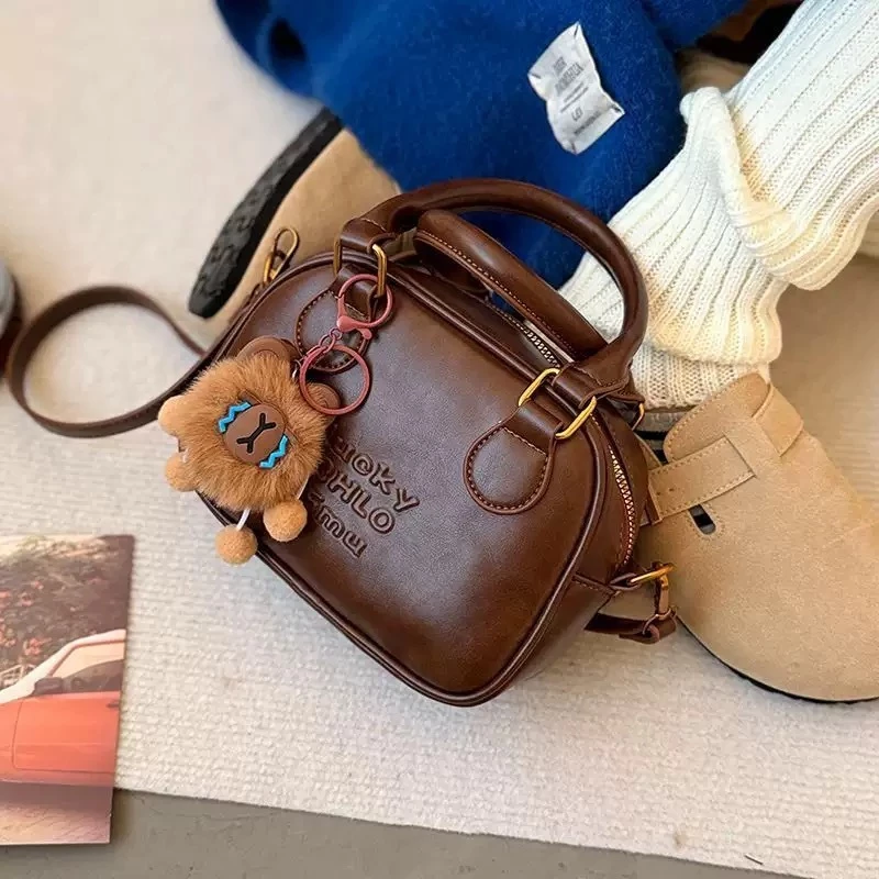 (A204) กระเป๋าถือ สะพาย Crossbody สไตล์เกหลี หนังมันเงา
