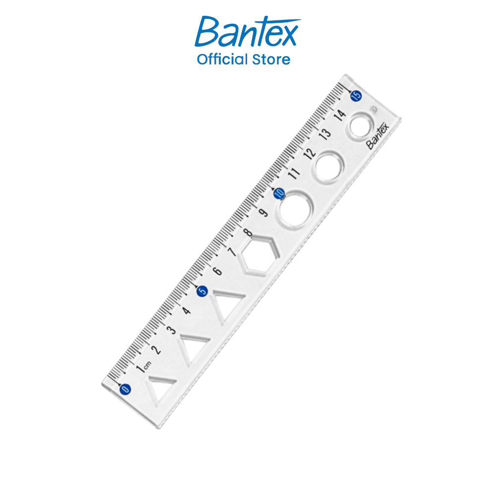 Bantex ไม้บรรทัด ไม้บรรทัดพลาสติก สีใส 30 ซม. / 15 ซม. แข็งแรง สำหรับเรียนและสอบ