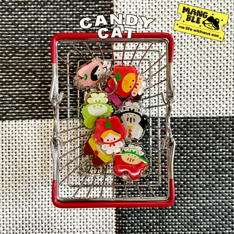 Candy cat Keyring : 9 flavors