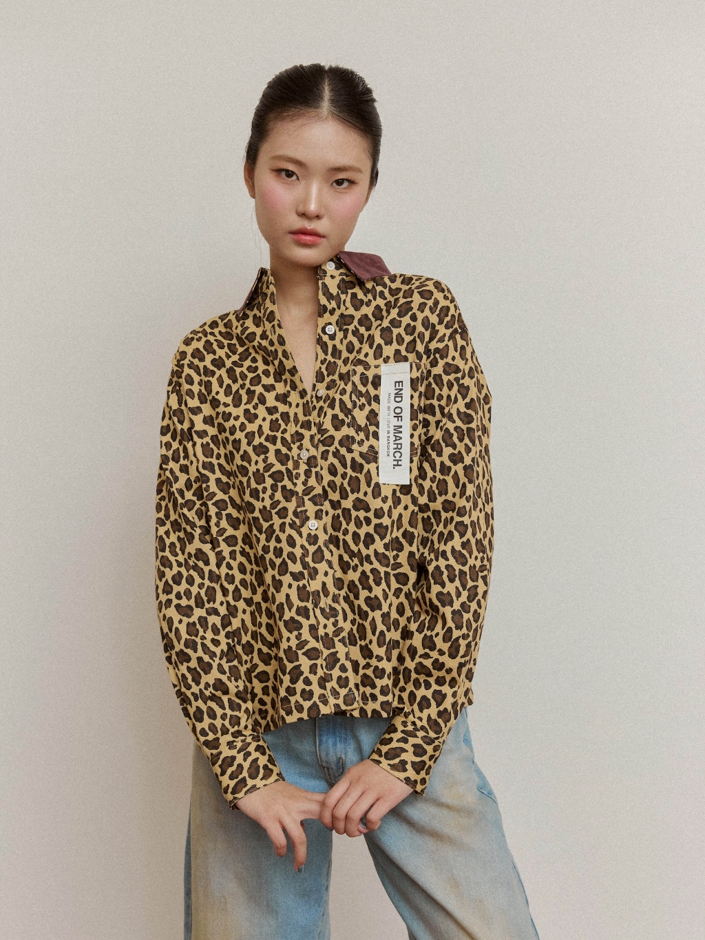 ENDOFMARCH | LEOPARD SHIRT เสื้อเชิ้ตผ้ายีนส์ ลายเสือ