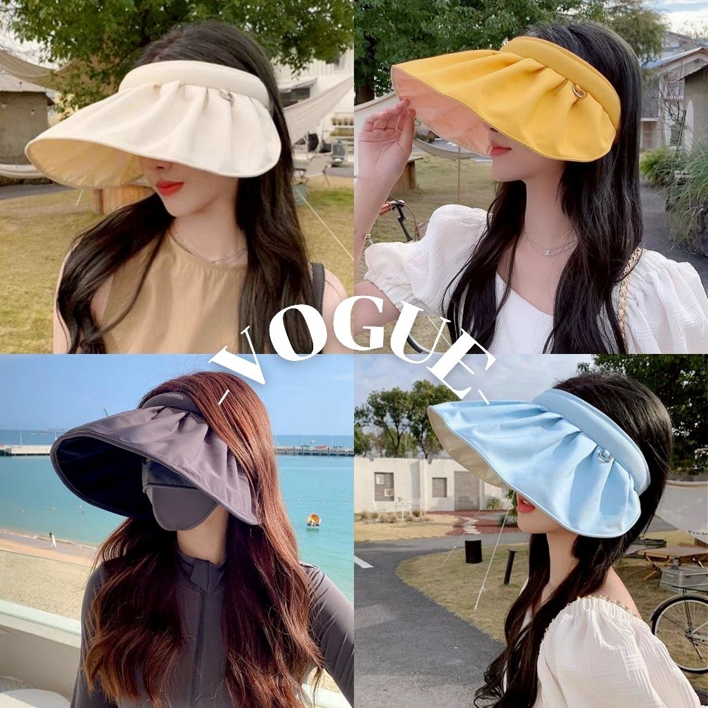 Vogue🌟พร้อมส่ง🌟 หมวกกันแดด สีสันสดใส ตอนรับทะเลเก๋ๆ (MK-13)