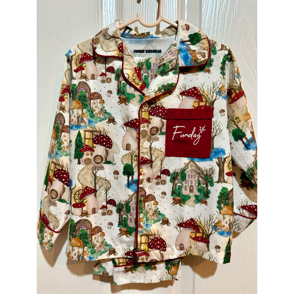 ชุดนอนเด็ก 3T Funday เห็ด 🍄 สภาพดีมากก มีด้ายรัน