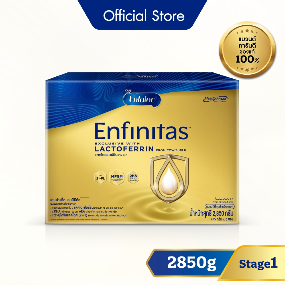 นมผง เอนฟาแล็ค เอนฟินิทัส สูตร1 (2850 กรัม) Enfalac Enfinitas Stage1 (2850 g)