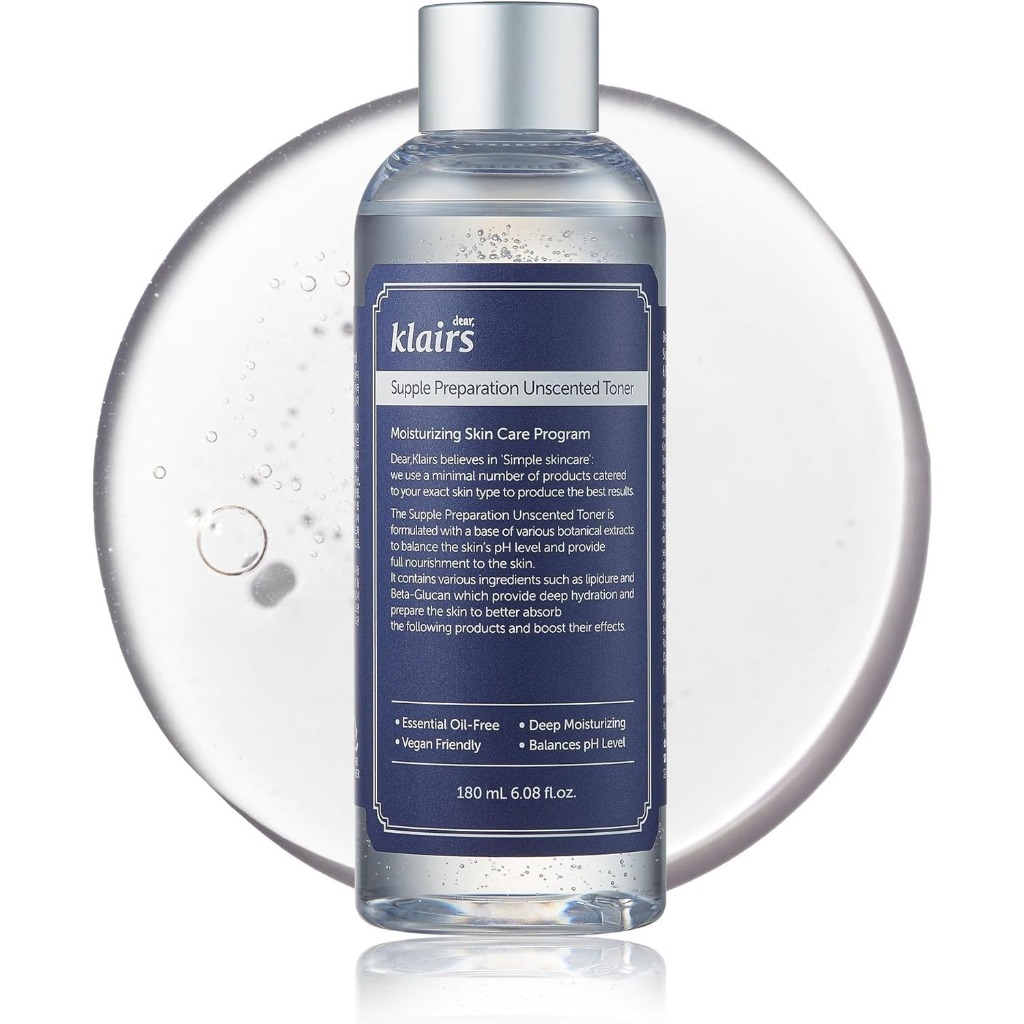 Klair Supple Preparation Unscented Toner เดียร์แคลร์ส ซัพเพิล พรีเพเรชั่น อันเซนเทด โทนเนอร์ 180ml