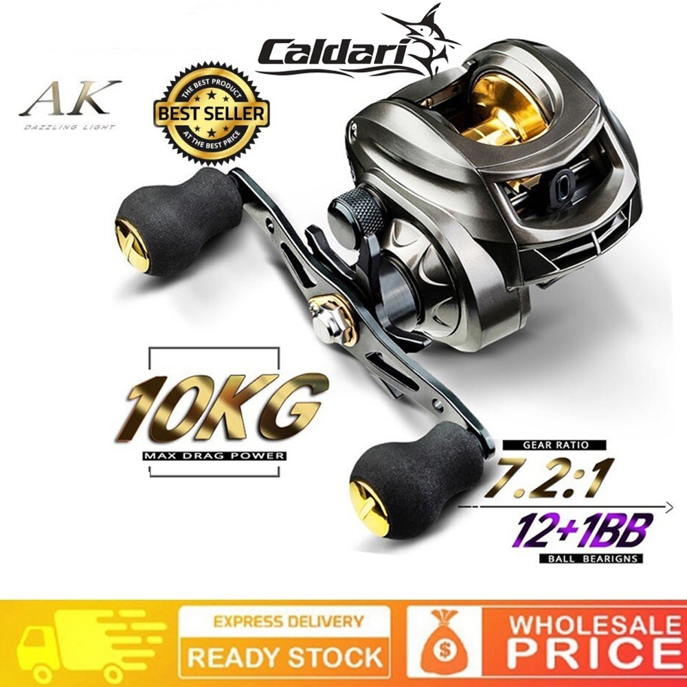 【สต็อกพร้อม】รอกหยดน้ำ Baitcasting AK2000 7.2:1 18+1BB เบรคแม่เหล็ก ความเร็วสูง แรงดึงสูง