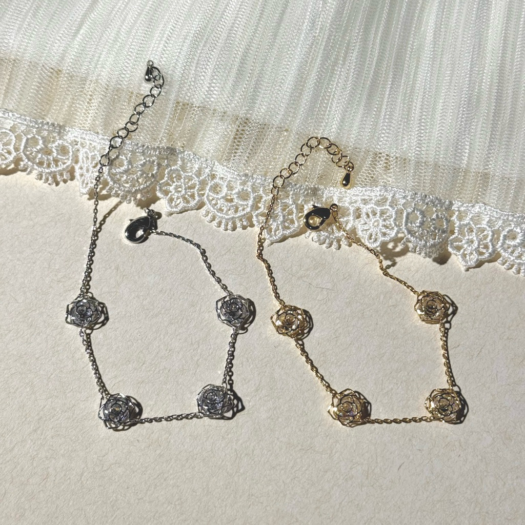 Socrush.bkk | ROSE bracelet 🌹| SB-022 | กำไล สร้อยข้อมือ ดอกไม้