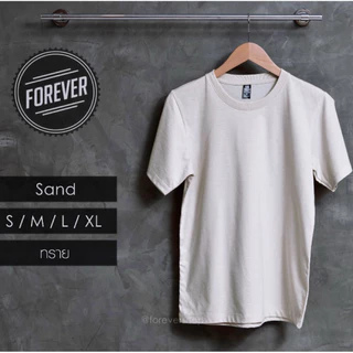 ⚡️NEW⚡️เสื้อยืดสีพื้นคอกลม (สีขาว สีทราย สีเบจ สีโอวัลติน สีมอคค่า)