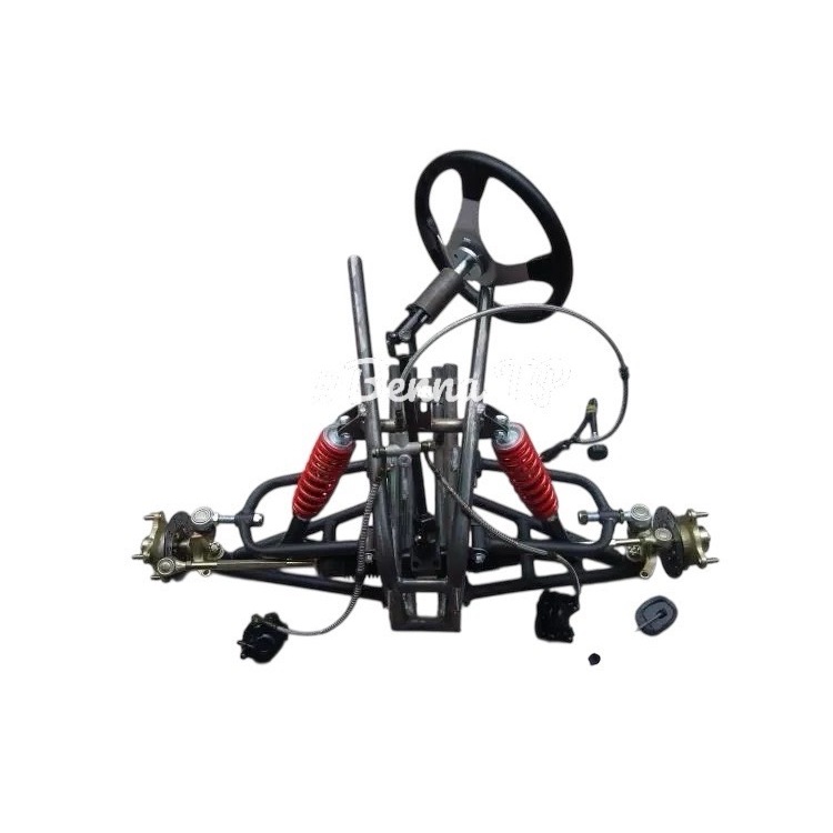 ชุดโครงหน้ารถ ATV ปีกนก โช๊ค แฮนด์ เบรคสองล้อหน้า ดุมล้อ 4 รู ทแยง110 ช่วงล่างด้านหน้ารถ atv ขาดใหญ่