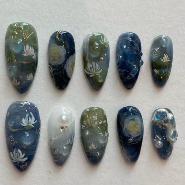 nail handmade midnight