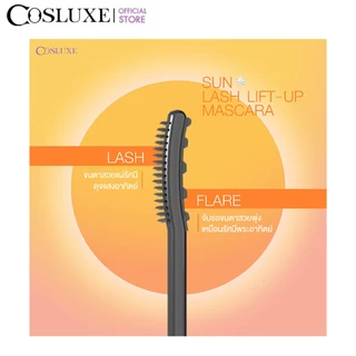 COSLUXE SUN LASH LIFT-UP MASCARA มาสคาร่า หัวแปรง 2 in 1 ดีไซน์พิเศษ ขนตาหนาฟู โดดเด่นตลอดวัน