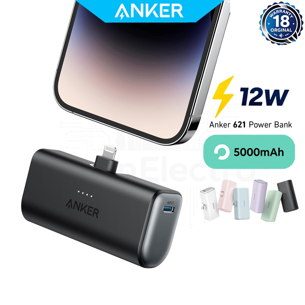 Anker A1645 Powerbank 5000mAh ได้รับการรับรองปลั๊กแบบพับได้ชาร์จเร็ว