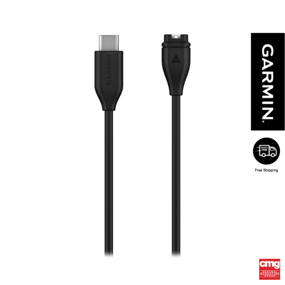 Garmin สายชาร์จ USB-C สำหรับชาร์ตและเชื่อมต่อ 1 ม. สีดำ (GARMIN by CMG)