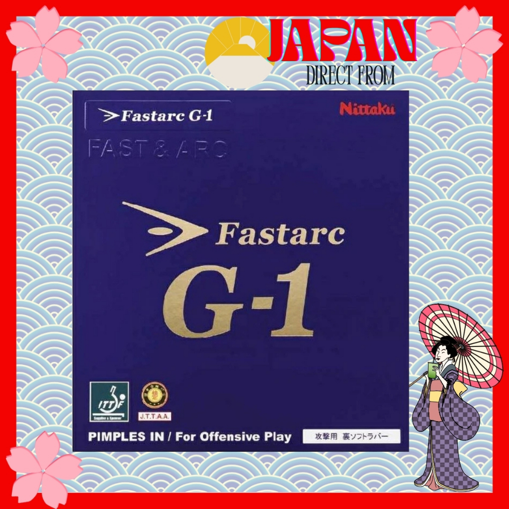 Nittaku Fastarc G-1 Table Tennis Rubber | High Spin Offensive Rubber for Competitive Players