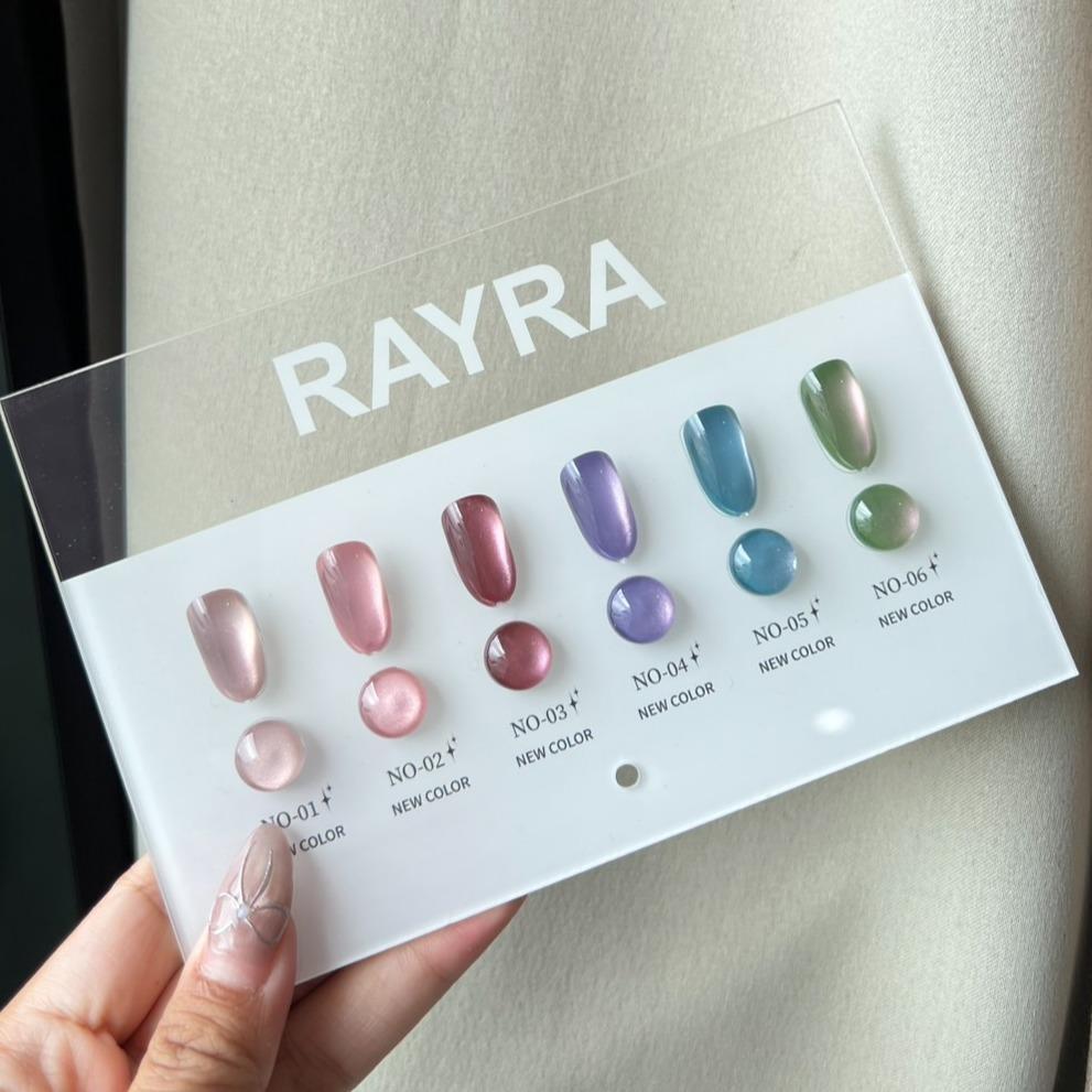 ยกเซตสีเจล Rayra premium gel 6 color RL29 สำหรับใช้แต่งเล็บ