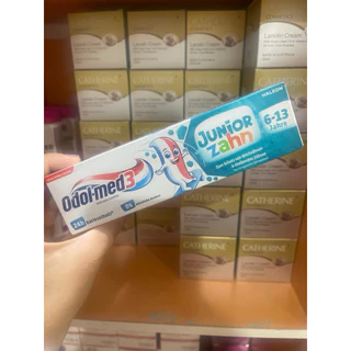 ยาสีฟันเด็กเยอรมัน odol-med3 milch zahn ผสมฟูลโอไลน์2สูตร